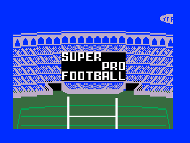 Super Pro Football Title Screen